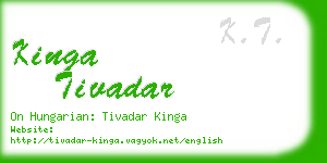 kinga tivadar business card